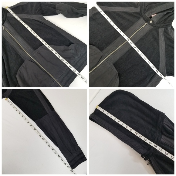 Juicy Couture Silk Panel Accent Black Track Jacket - Picture 5 of 6